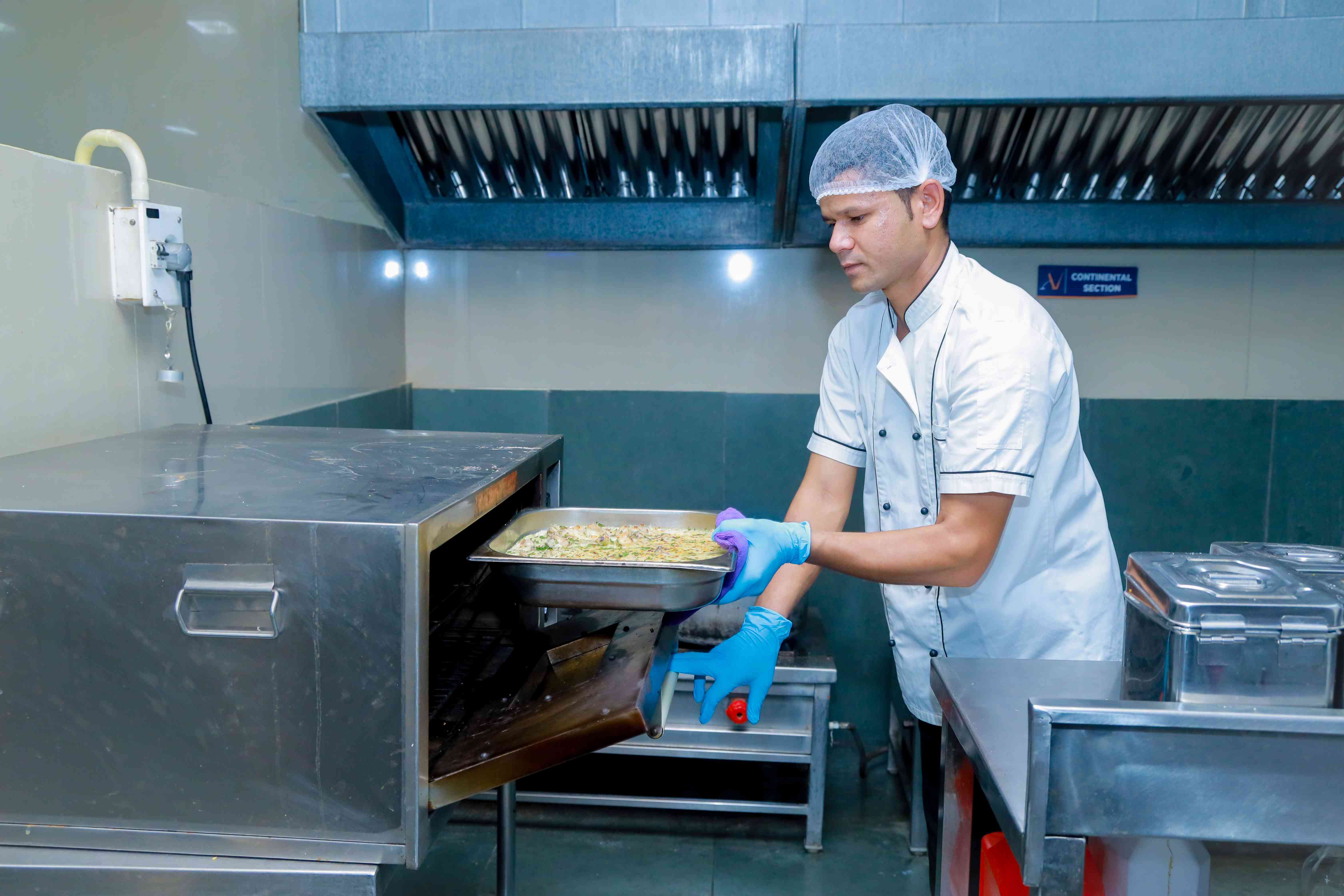 Continental kitchen section